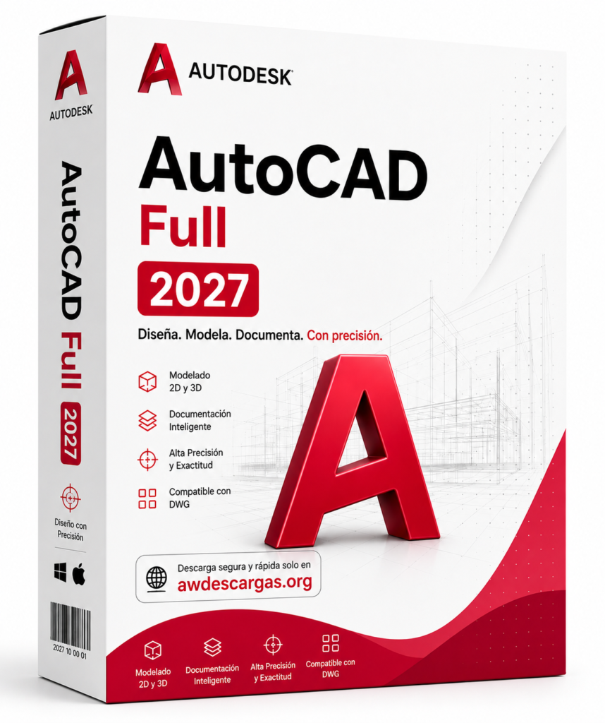 Autodesk AutoCAD Full 2027 en Español e inglés